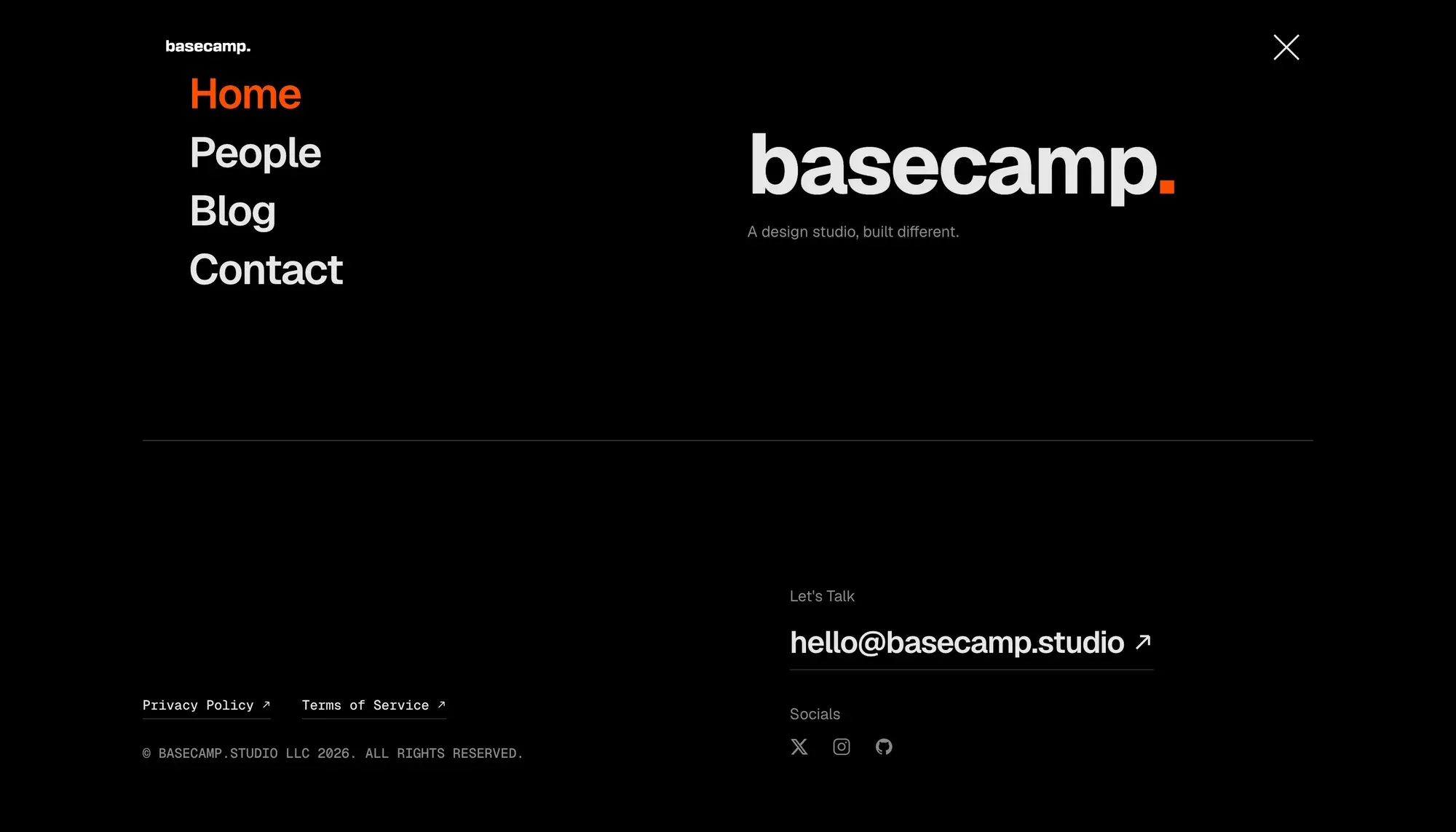 Sitio de Basecamp en escritorio — vista 2