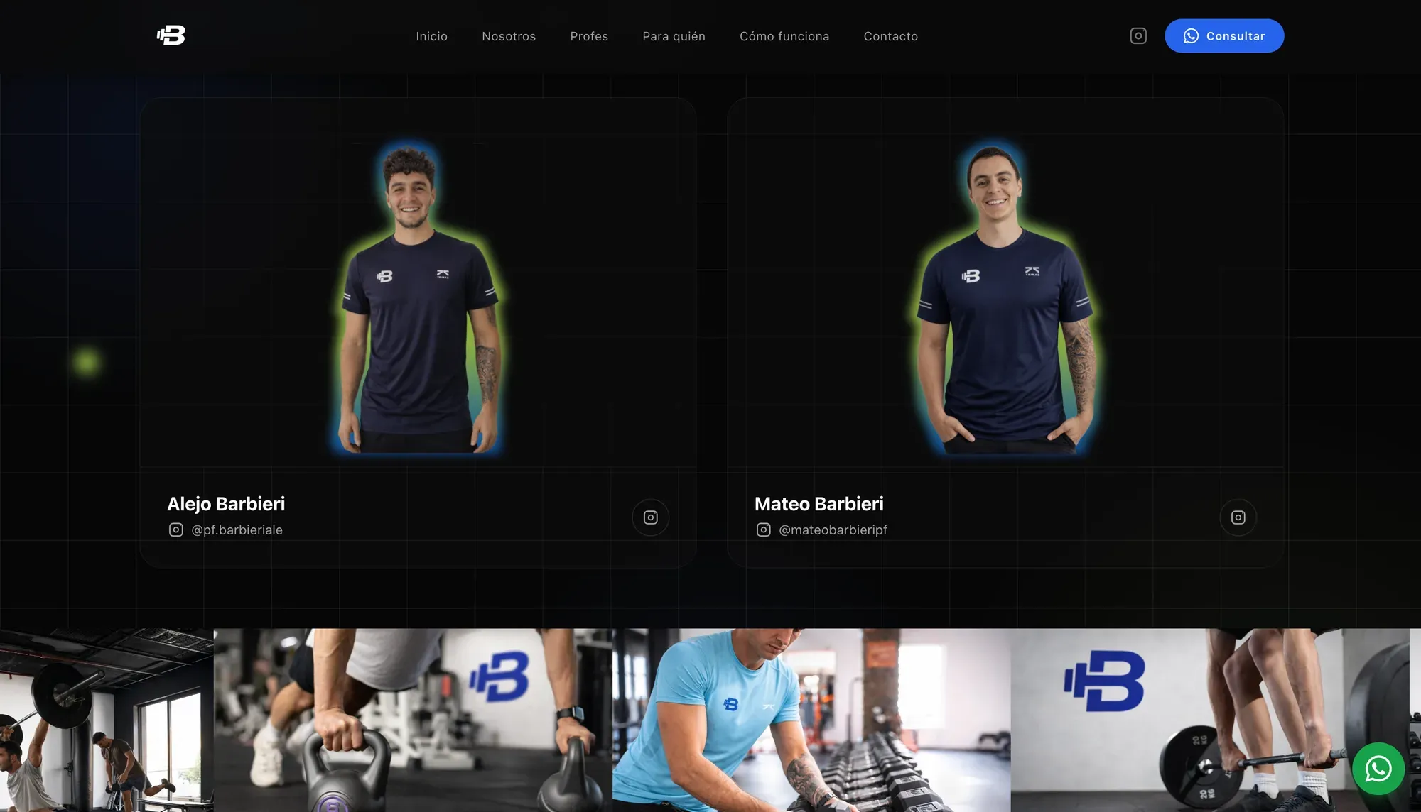 Sitio de Bieri Entrenamiento en escritorio — vista 3