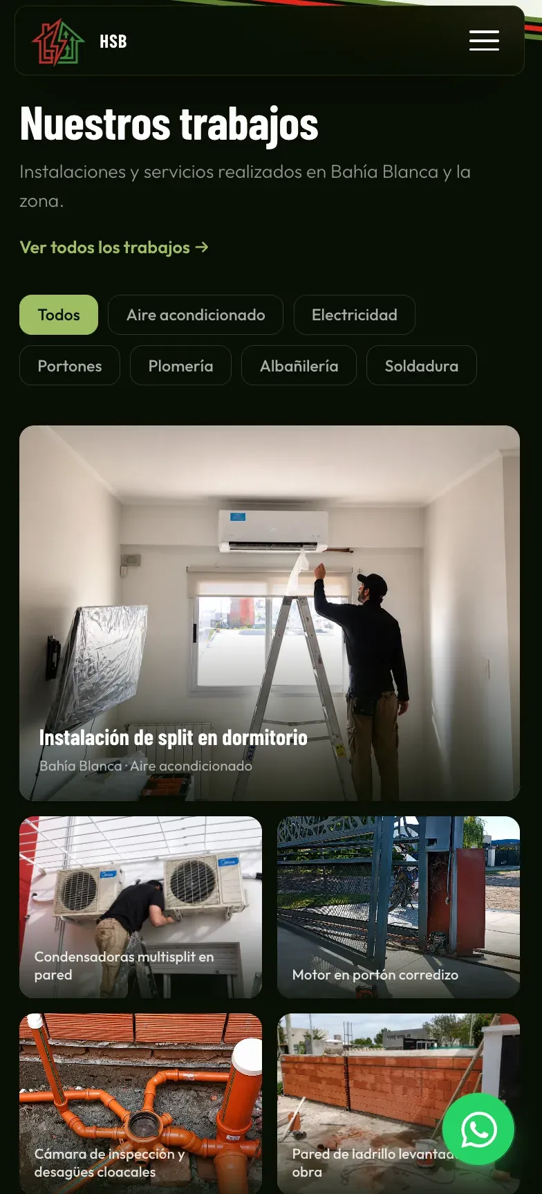 Sitio de Home Service Bahia en móvil — vista 4